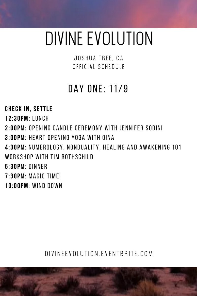 evolveandascend's tweet photo. Only 2 spots left for our #divineevolution retreat with @thedivinemvmnt in #joshuatree 💜 join us! https://t.co/8yS9Rt85Ig #evolveandascend https://t.co/0Odf5qr3V3