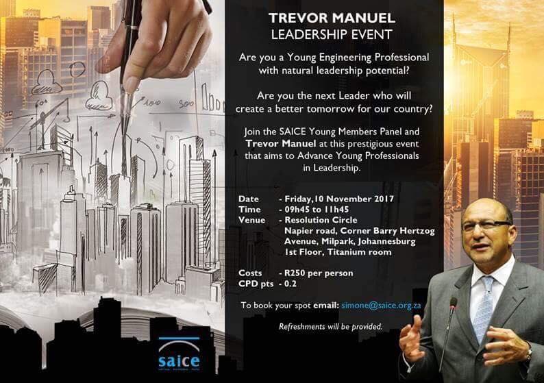 engineeringtvSA's tweet photo. PLEASE NOTE: The venue for the SAICE Young Members Panel talk has moved to @Res_Circle , Milpark. #SAICE #EngineeringTV https://t.co/s1kZpdRr9M