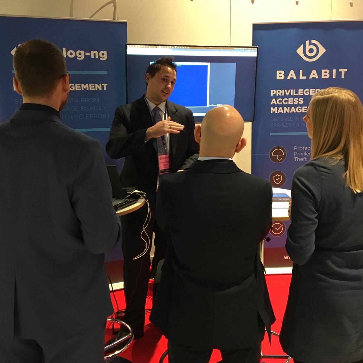 balabit's tweet photo. Live from our booth at #NordicITSec - we're still here! Come and see us at booth #T31 to alk abt #PrivilegedIdentityTheft https://t.co/KoEMIQiVSJ