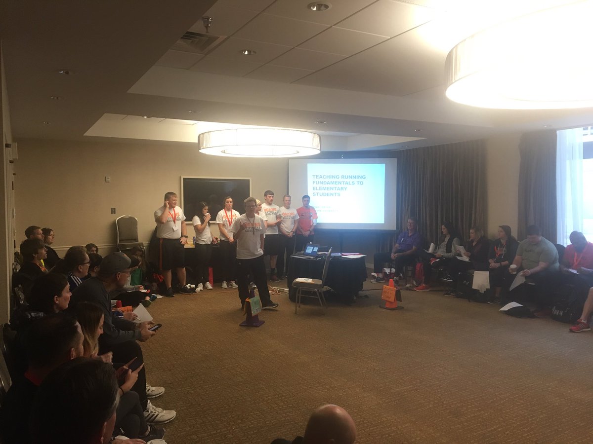 SHAPENebraska's tweet photo. Teaching Running Fundamentals of Elementary Students with Dr. Cindy Meyer and Diane students #SHAPENE17 https://t.co/QkZWPu8zQf