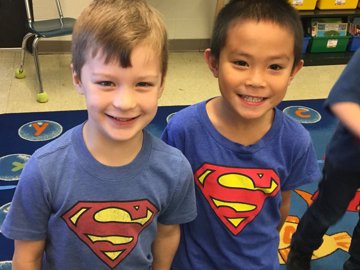 carolcollison1's tweet photo. Kindergarten superhero’s! #LHEPride https://t.co/sITge0NtQX