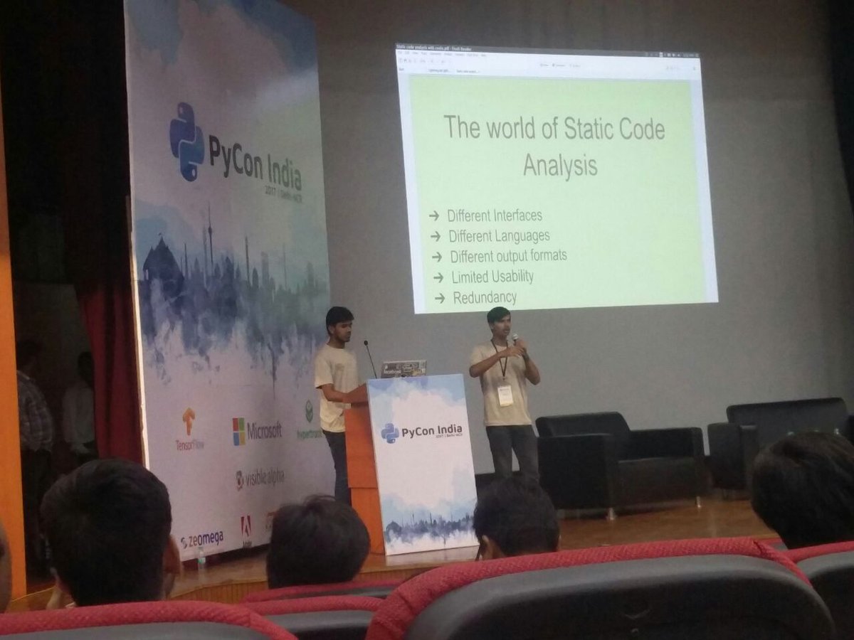 antisemantic's tweet image. It was such a great experience. Telling an awesome community about an awesome tool ;-) @coala_io #pyconindia2017