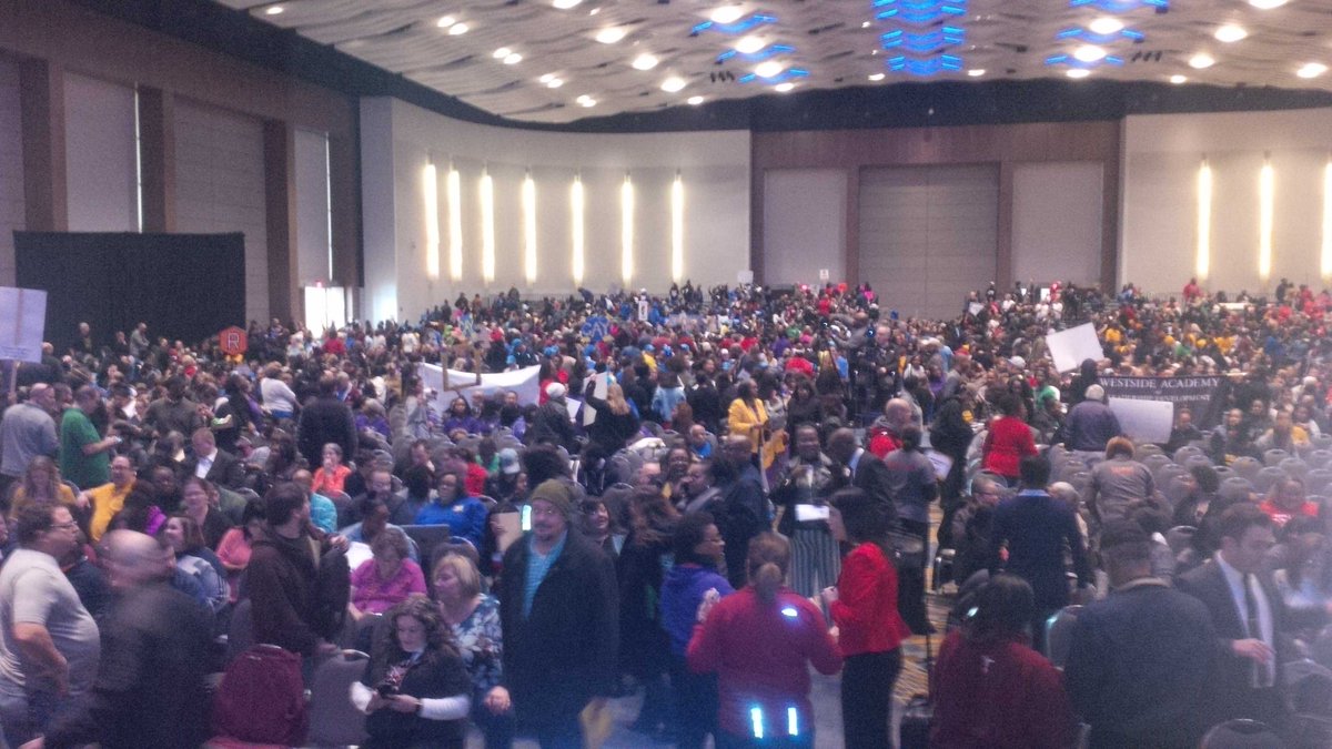 Dr_Vitti's tweet photo. Wow! A proud and special morning to have all of our teachers together at Cobo! https://t.co/tmtsUfoxB5