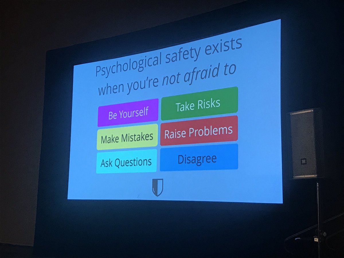 MichaelSahota's tweet photo. Psychological Safety is required for high performance - @JoshuaKerievsky #TOAgile2017 https://t.co/ShcwuTAli1