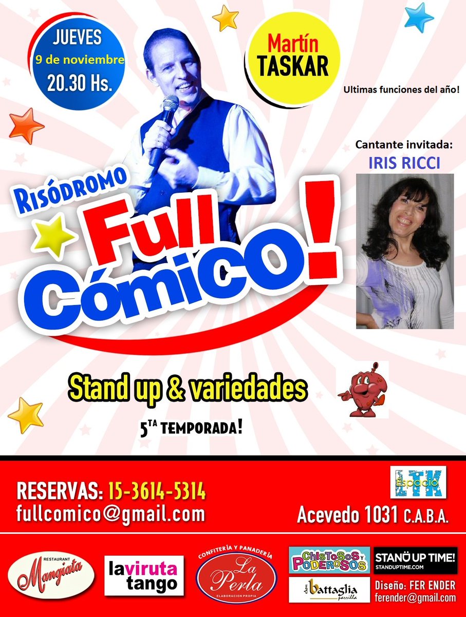 fullcomico's tweet image. Jueves Full Cómico! Stand up + cantante invitada. @teatroLTK Acevedo 1029 (CABA) @TicketHoy @MasStandUp @ArgentinaShows @vivaelteatrook