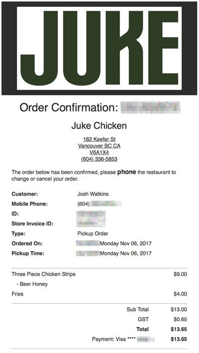 joshw's tweet photo. Anybody in Vancouver want to pick up my chicken strips and fries? They just need to be delivered to Atlanta. #WrongEmail https://t.co/w1ExPDdqdl