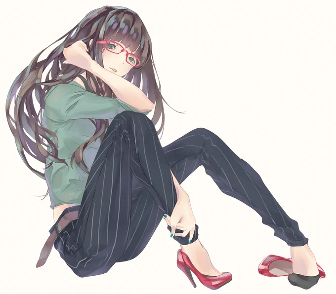 パンツスタイル好きなひと～
  #無言で過去絵をあげる見た人もやる 