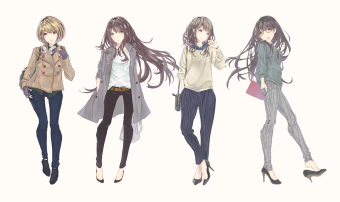 パンツスタイル好きなひと～
  #無言で過去絵をあげる見た人もやる 