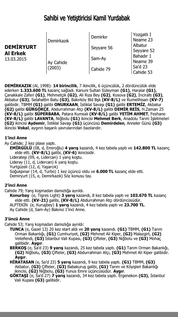 TYAYSD Satışları LOT3 ŞAMPİYON ADAYI ARAP TAYI DEMİRYURT 2,5 yş Al Erkek (DEMİRKAZIK-AY CAHİDE)