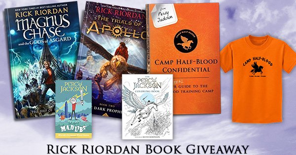 megancrewe's tweet photo. Percy Jackson fans! Check out this awesome Rick Riordan giveaway. Open worldwide: https://t.co/Lm6qI6jZ34 https://t.co/vyDvbbQZ8B
