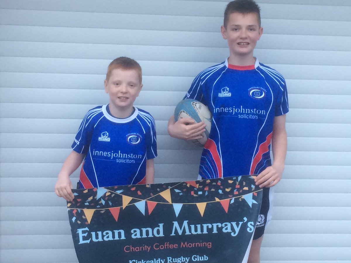 Scotlandteam's tweet photo. Well done Euan Oliver (9) &amp; brother Murray (12) @kirkcaldyrugby who raised £1800 for good causes including own injured players charity #MIPF https://t.co/zqWgQog6js