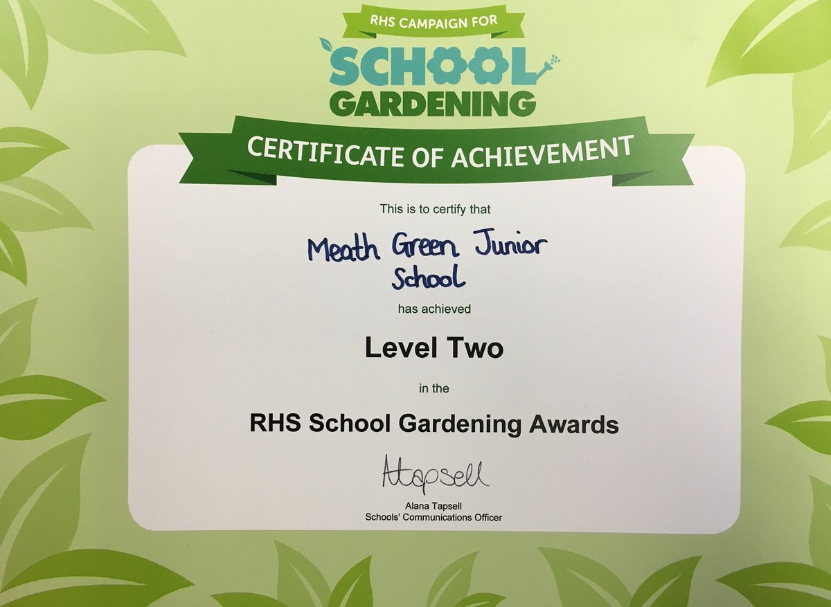 danielburge's tweet photo. Feeling very happy to receive this today from @RHSSchools I’m so proud of my enthusiastic and dedicated members of our gardening club. #mgjs https://t.co/9Q5jjhTQzF