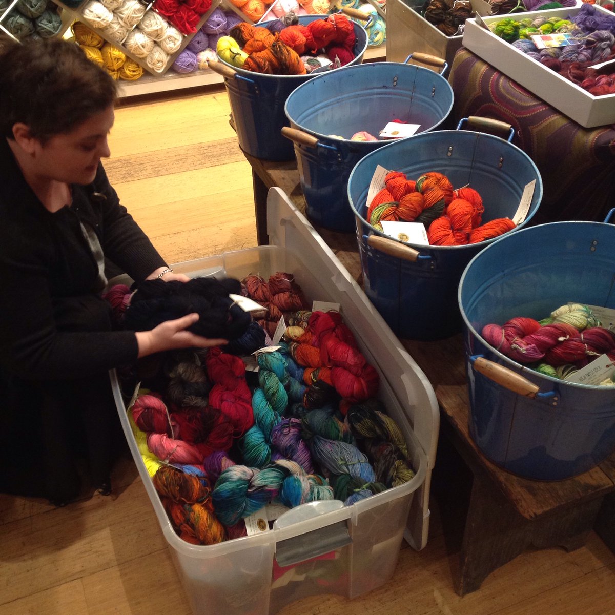 lbystudio's tweet photo. Alert!! New #dyedbydarrin yarn is going out! Come in today to snag a skein for yourself. #yarn #handdyed #LBYS https://t.co/PGz4Bws6hA