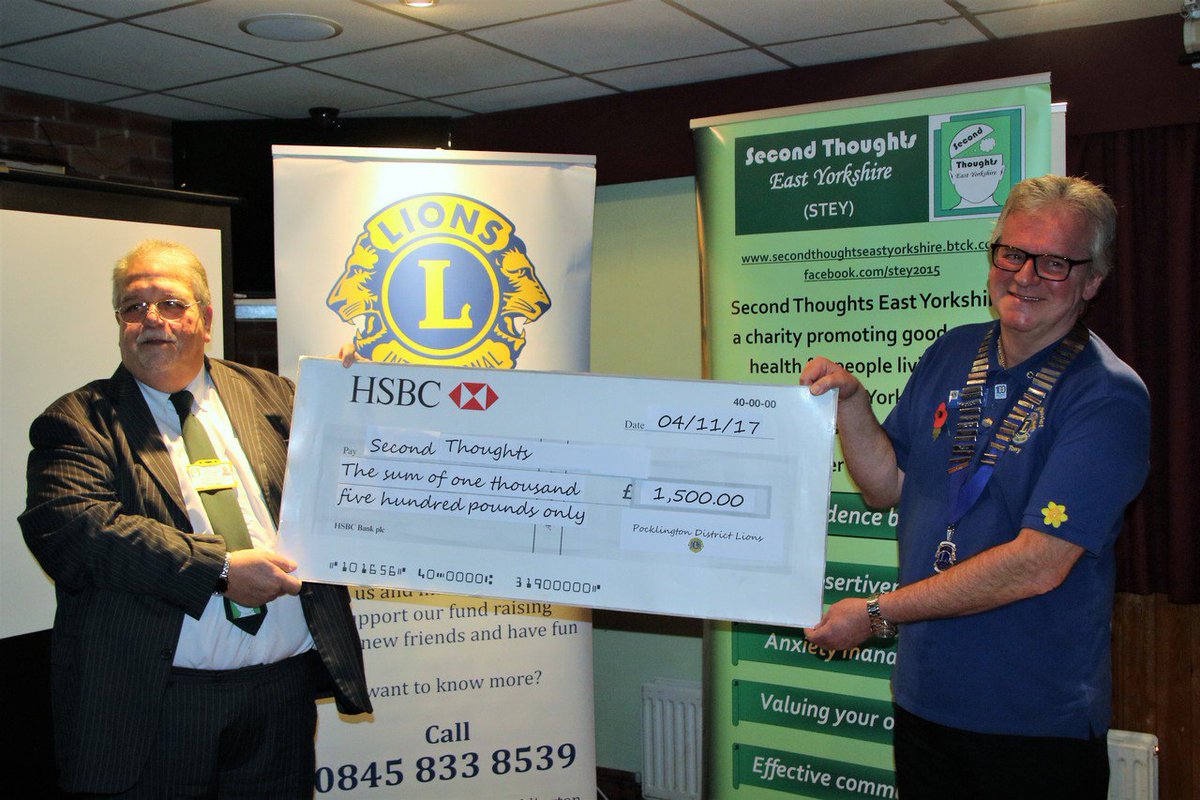 itsapockout's tweet photo. We raised £6,000 for our chosen charities this year and presented them with a cheque last Saturday. It's our pleasure @pocklions IAP20171 https://t.co/Jim58p7XNR