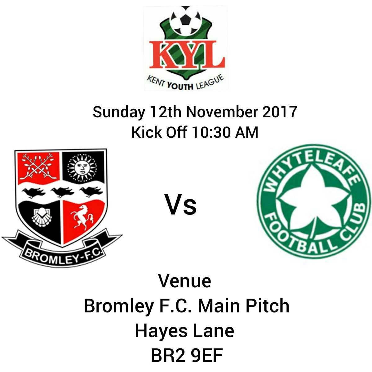 BromleyFCU16's tweet photo. Our 3rd Home Match For Our KYL Central Squad⚽⚽⚽
#WearingTheBadgeWithPride
#BromleyFCU16
#KentYouthLeague
#WeAreBromley
#WinningIsEverything https://t.co/y9RkCQlv8w