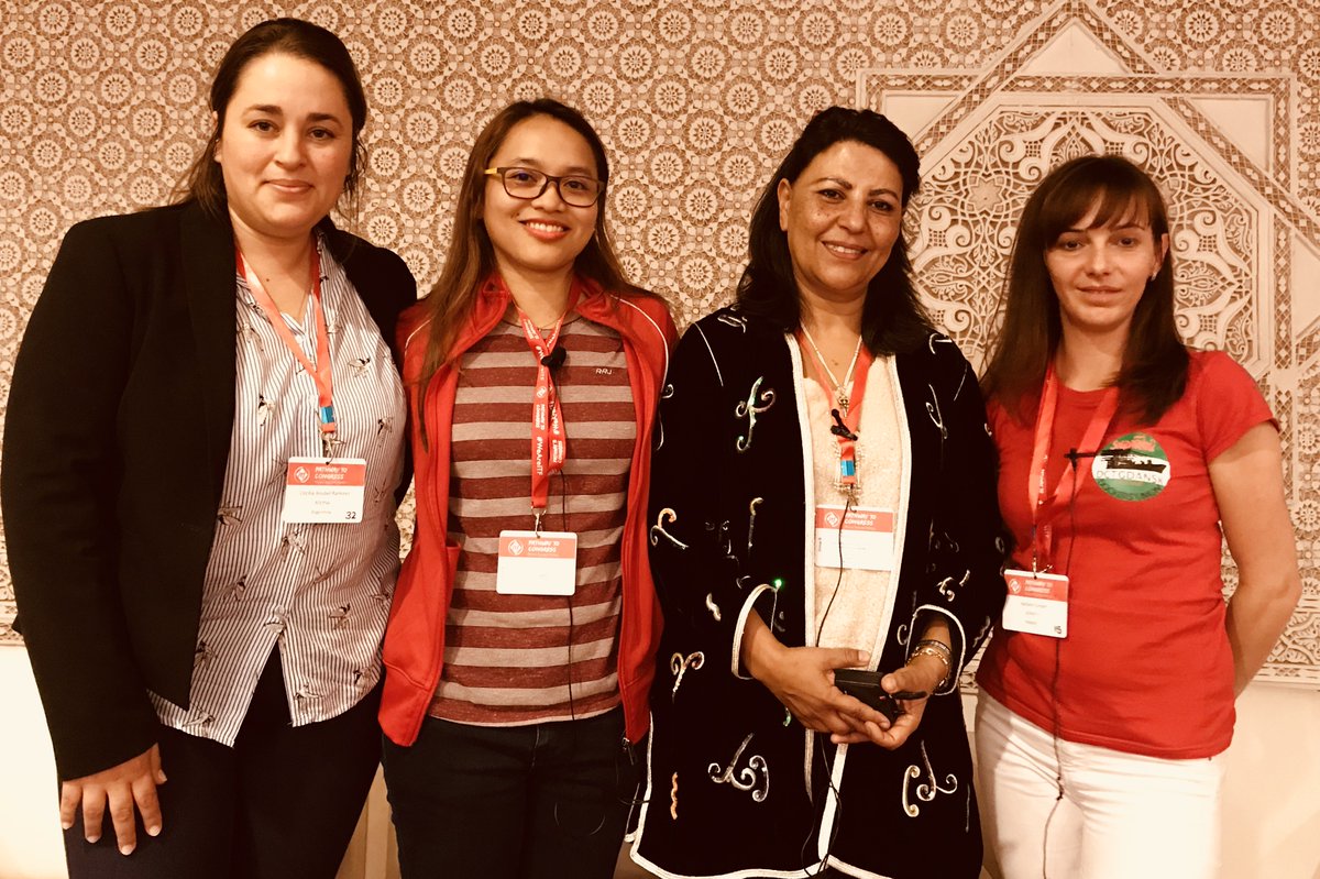 ITF_Women's tweet photo. The #ITFwomen proving women belong in transport workplaces! #WeAreITF @Solidarnosc80 @umt_maroc @ITF_Americas @aaaprensa @QMUL #amosup https://t.co/vDHNqMiRoG