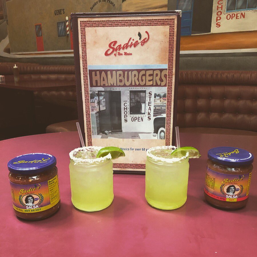 SadiesNewMexico's tweet photo. The versatility of our Salsa jar #changingthegame #recycle #sadiessalsa #margaritas #cometryone #NMTrue https://t.co/2mXIMK0Nin
