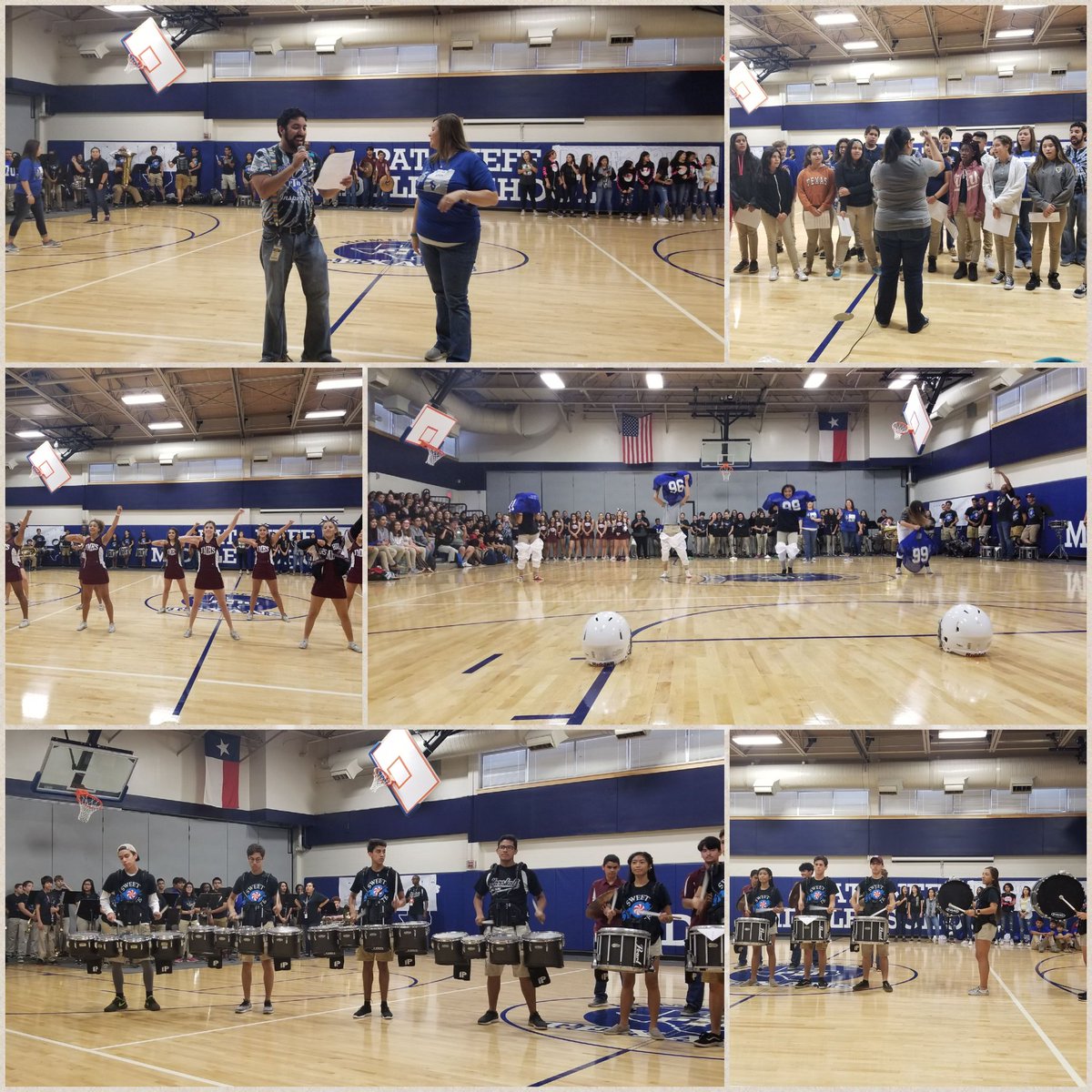 NISDPatNeff's tweet photo. Pep Rally was a success!
Thanks to @kneckert23,  @TheMrsButtler, @HolmesBCNews, @NISDMarshall for your support! https://t.co/a0oghkysmV