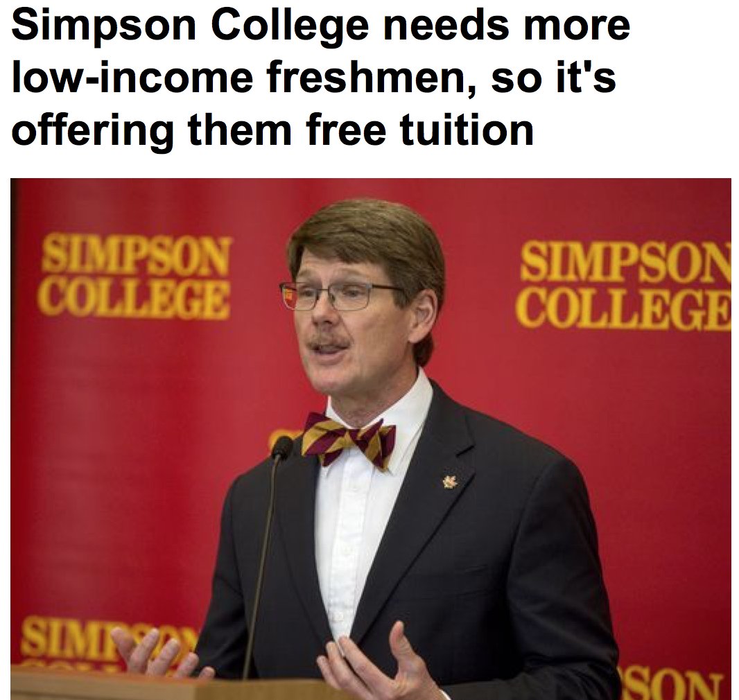 BrianSteffen's tweet photo. And it’s worth talking about how @dmregister’s online coverage of #TheSimpsonPromise used #SEO tactics. #MediaEdit #SimpsonCollege https://t.co/mbPrV1u0Mw