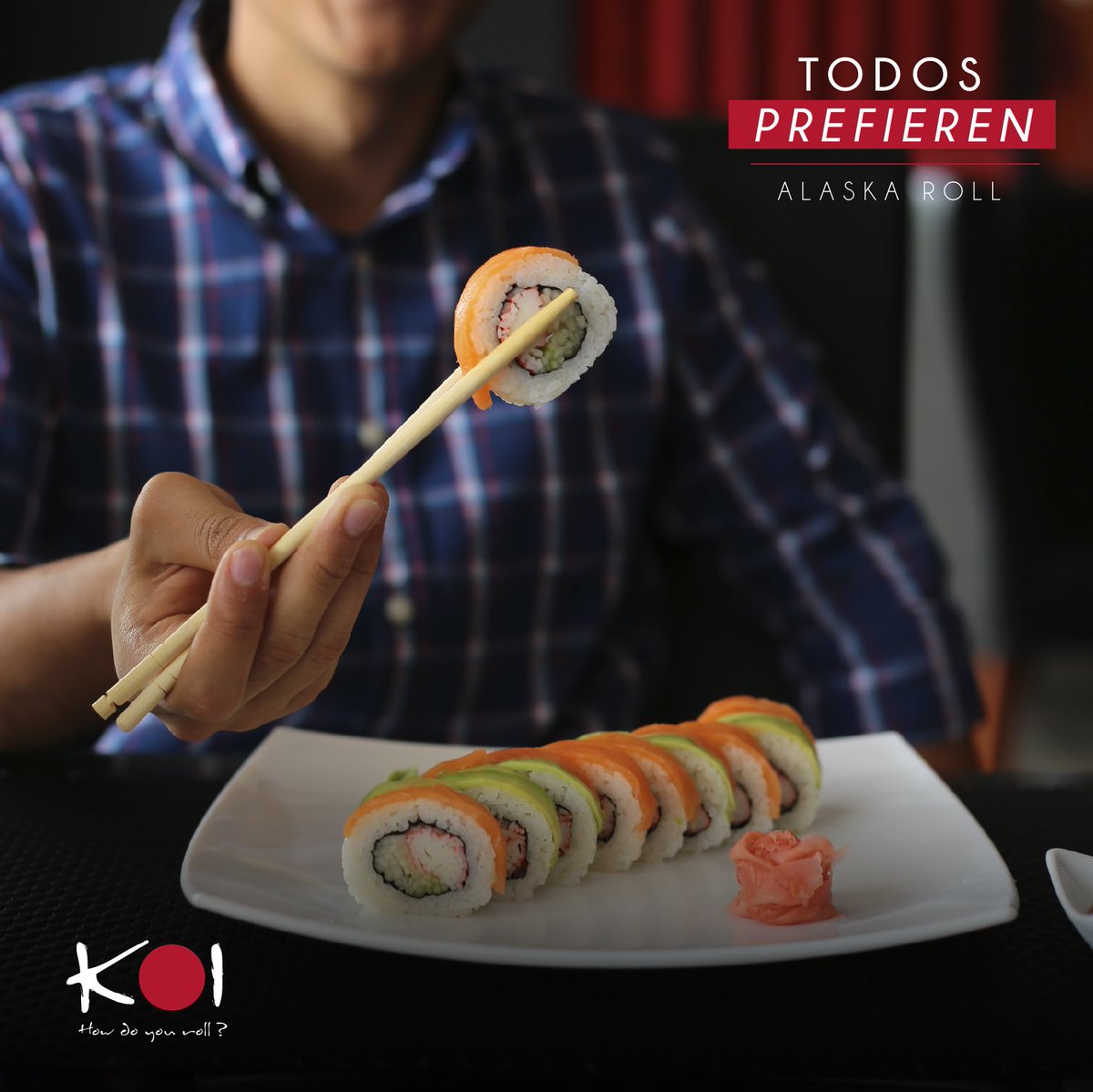 KoiSushiSV's tweet photo. “El amor más sincero, es el amor que le tengo a mi roll favorito” ¿Cuál es el tuyo? #AlaskaRoll #KOISushi https://t.co/kFPUmOk79c