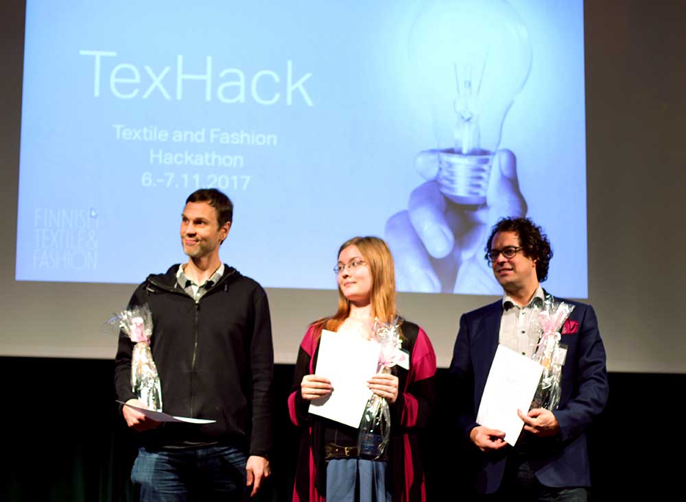 TekstiiliMuoti's tweet photo. Onnea #TexHack voittajaryhmä #Polea! @imagewearoy:n haasteeseen ideoitu ratkaisu mullistaa työvaatetuotannon. #Hackathon https://t.co/1o9g1x5ohr