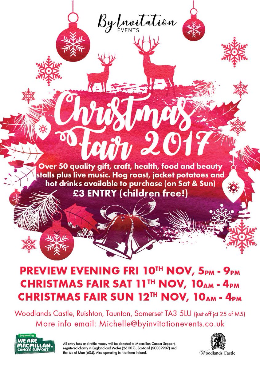 lavenderwatch's tweet photo. We'll be exhibiting at this weekend's Christmas Fair at Woodlands Castle, Taunton. Come &amp; see us &amp; get your favourite Lavender &amp; Co products https://t.co/jNUMQmxMZm