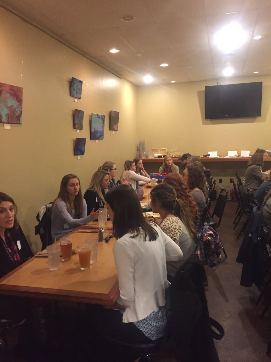 WVU_SAND's tweet photo. Thank you to everyone who came to the RD meet up last night at Black Bear! It was a wonderful night with lots of conversation &amp; good food!💙💛 https://t.co/xhKVpr64rb