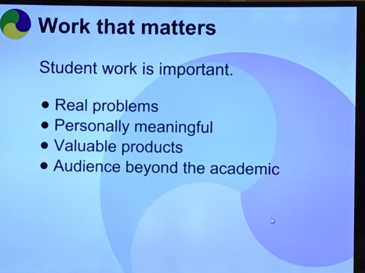 PrincipalKohls's tweet photo. How do we make the work meaningful for students... #PBL helps address the “why do I need to know this?” #RLIsidebyside @melindak https://t.co/BefePIoIcC
