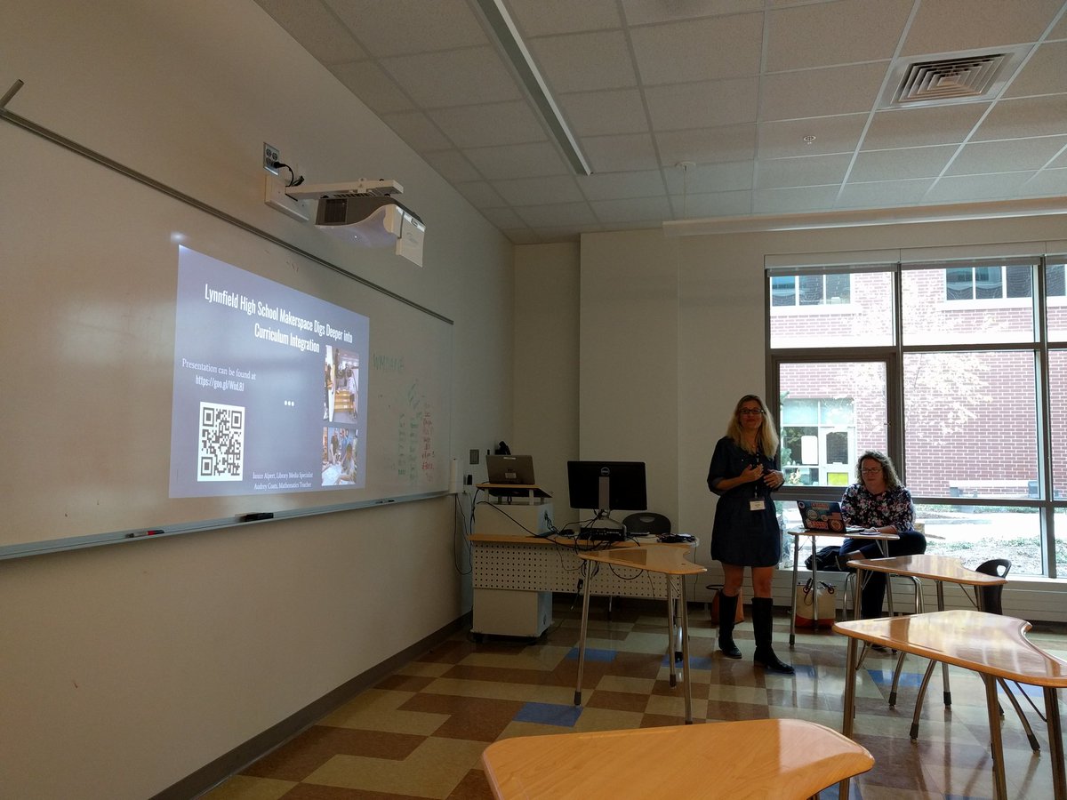 danieldowns's tweet photo. Lynnfield Public Schools Janice Albert presents her #makerspace experiences #npen2017 @library_nrhs #innovation @littleBits 
#Animation https://t.co/NmUAGTFT9F