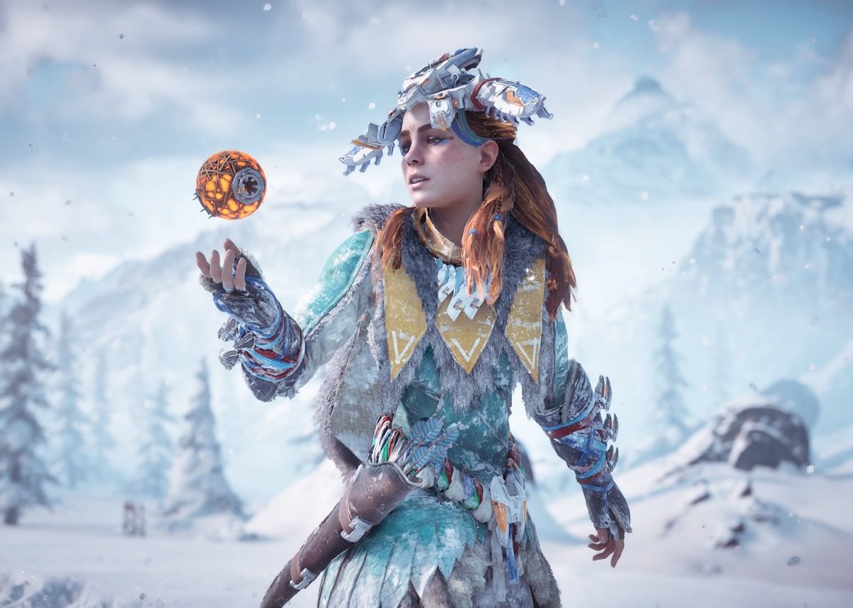 IamThe_Z's tweet photo. ma gawd, these outfits. these landscapes... great job @Guerrilla !❤ #HorizonZeroDawn #hzd #aloy #guerrillagames https://t.co/V47zJIlAfr