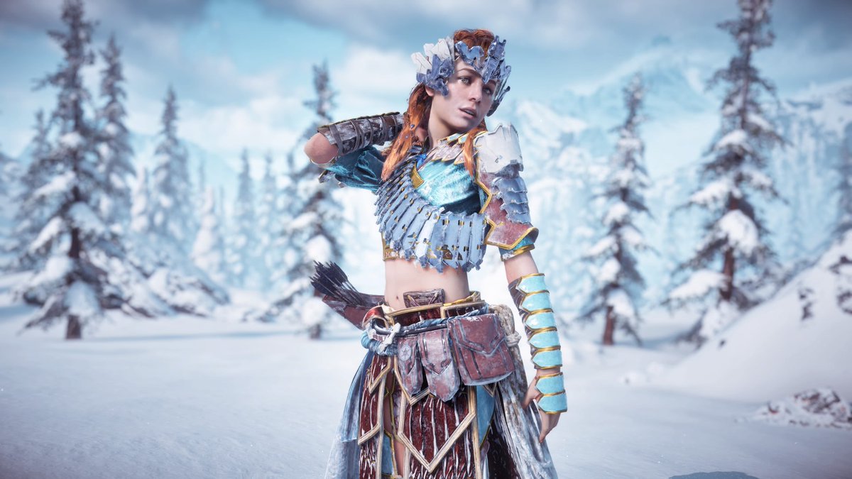 IamThe_Z's tweet photo. ma gawd, these outfits. these landscapes... great job @Guerrilla !❤ #HorizonZeroDawn #hzd #aloy #guerrillagames https://t.co/V47zJIlAfr