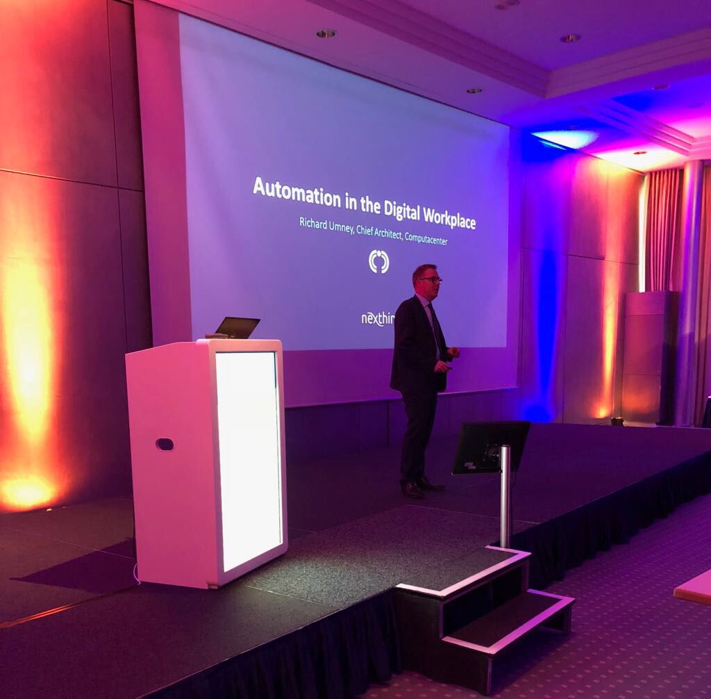 NexthinkNews's tweet photo. Excellent presentation from @richumney @Computacenter at #Experience17 Frankfurt https://t.co/phVK57eckE