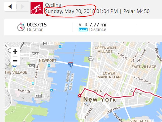Moe_NYC's tweet photo. Who knew time travel was a thing. #badGPS #ShameonYou #IveSeenTheFuture @PolarGlobal <-- I'm looking at you! https://t.co/A3TTdNbuvV