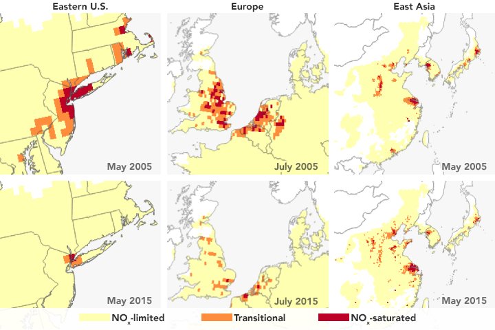 NASAEarth's tweet photo. Satellite Tracks Ozone Pollution by Monitoring Its Key Ingredients https://t.co/DlFHyXXZYt #NASA https://t.co/0wbmQcEbWL