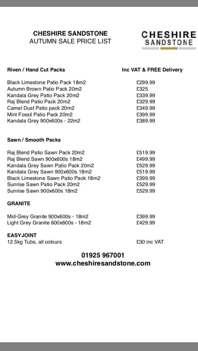 SandstoneUK's tweet photo. @dmaharris thanks for following us 😃 Look out for our promotions on here and please retweet! 👍
#sandstone #porcelain #plaspave #patio https://t.co/fRrUVFnjhT