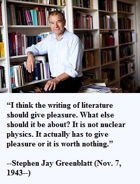 Happy birthday, Stephen Greenblatt! 