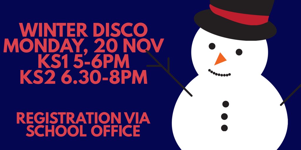 LeannBish's tweet photo. @Oaklandsschool winter disco tickets selling fast. Registration via School Office #paperlesstickets #schooldisco https://t.co/R5V05HOR4N