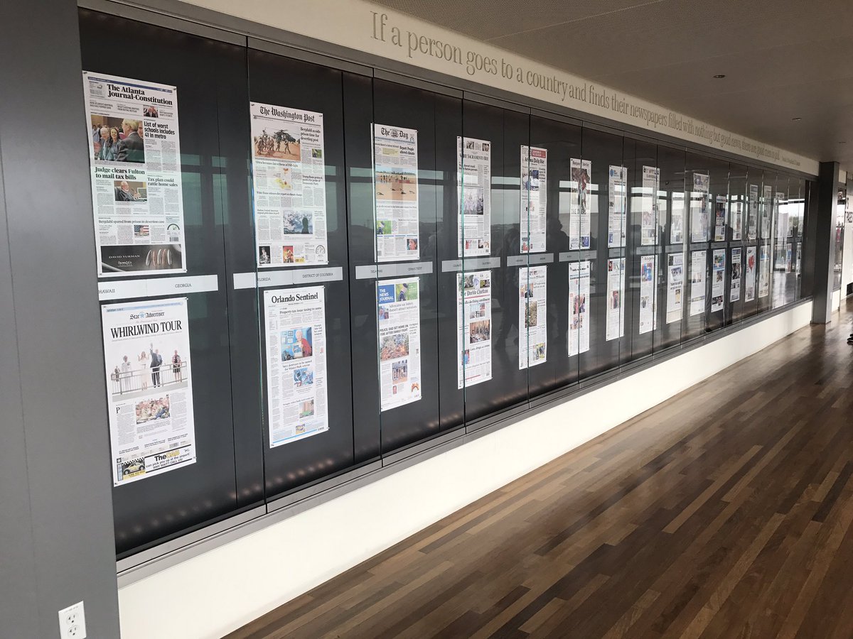 DarthKader's tweet photo. Such a great day seeing news and artifacts from dozens of newspapers just from today up to 100s of year ago. #COMM332 #newseum https://t.co/xI84Dw2rhd