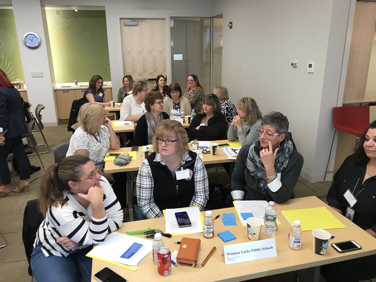 RussellLSills's tweet photo. Windsor Locks “Directors of First Impressions” discussing how to make our schools more welcoming!  #wearewelcomingHFPG2017  @ArtsLearningCT https://t.co/kgIgylSVhY