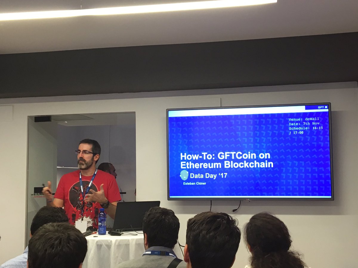 FGimilio's tweet photo. #GFTDataDay17 GFTCoin on Ethereum blockchain by Esteban Chiner @gft_es https://t.co/xV1XvJeGwj
