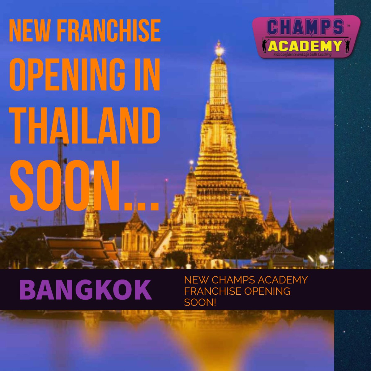 kidsconfidence's tweet photo. We're proud to be opening a new #CHAMPSAcademy Franchise in Bangkok. #franchise #kidsfranchise #workwithkids https://t.co/fHOO5tNVSq