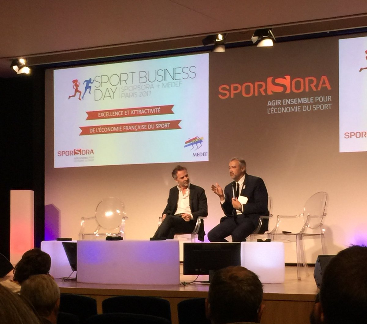 SportBuzzBizz's tweet photo. Retour sur la candidature @Paris2024 avec son directeur général @ethobois #SBDAY17 https://t.co/gySVrC9W9v