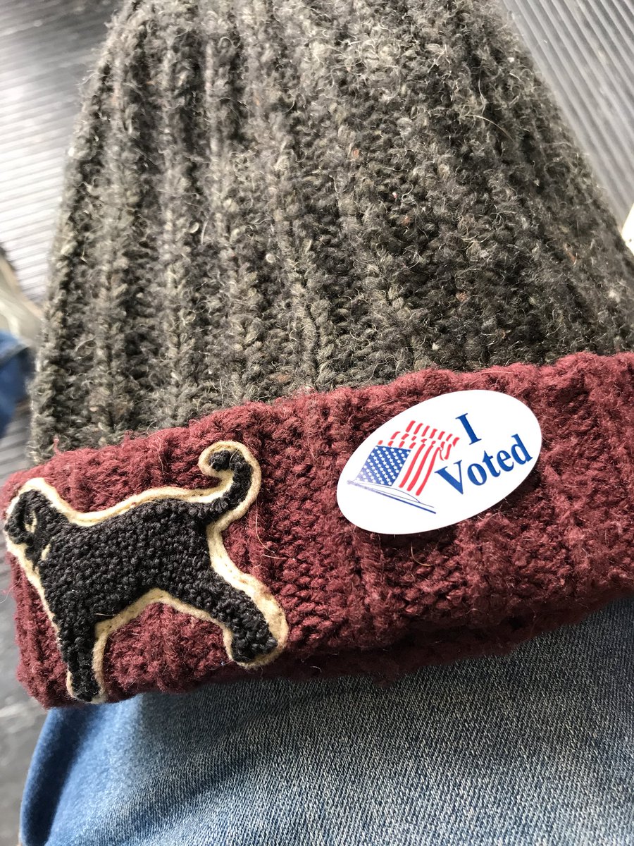 Hazelwoooo's tweet photo. I did it. I popped in to #vote, it took about 67 seconds. #ElectionDay #MAPoli #RockTheVote #GetTheSticker https://t.co/LumkUb1TVY