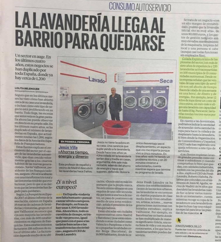ElectroluxProES's tweet image. ¡El BOOM de las lavanderías!  ¡@ColadaExpres Pionera del sector, enhorabuena por todo vuestro trabajo! 👏 bit.ly/2yVBI3F vía @20m