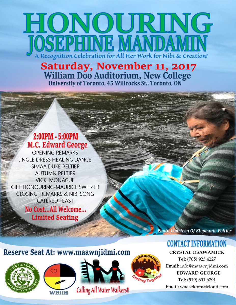 theIEJproject's tweet photo. Join us in celebrating and honouring the work & commitment of Grandmother Josephine Mandamin. #WaterProtectors #NibiIsLife #WaterIsLife https://t.co/yD2IGjj6AZ