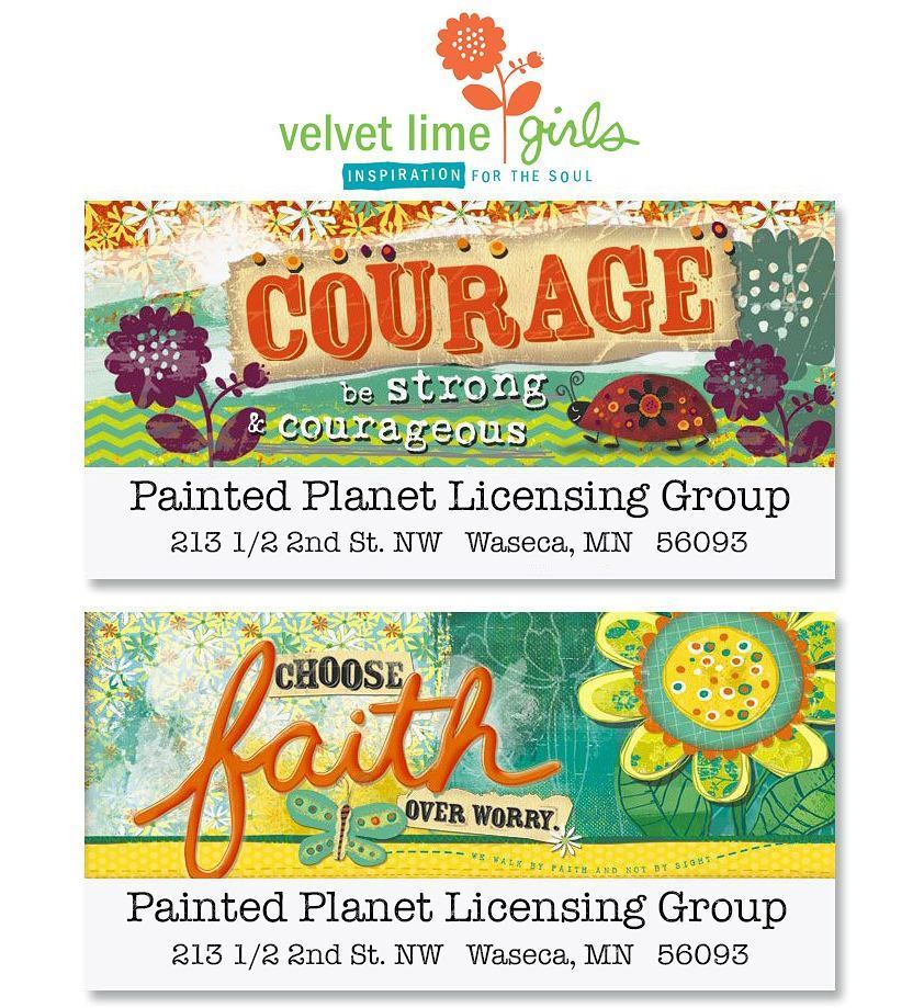 The bright and inspiring artwork of <a href="/itsvelvetlime/">Velvet Lime Designs</a> gives these personalized address labels from Colorful Images th… ift.tt/2j7bCEK