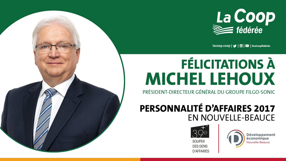 Nous félicitons M. Michel Lehoux du Groupe Filgo-Sonic pour cette distinction bit.ly/2j6gs55!