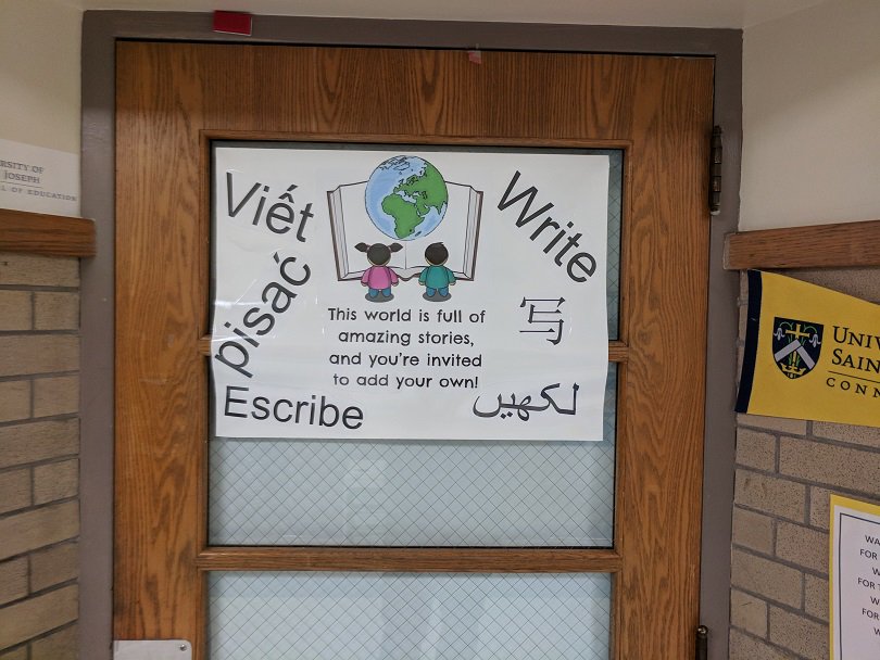 Here's the new sign for a door in The Writer's Room. <a href="/mpspride/">Manchester Schools</a> <a href="/MPS_Verplanck/">Verplanck Elementary</a>
