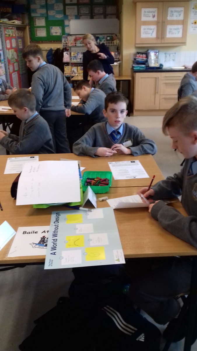 DrimnaghCastleP's tweet photo. Thanks to Sinead from @TV3Ireland who gave "The Power of Design" module to 6th Class today.@CollegeAware @JA_Irl #processofdesign https://t.co/7MVdOEYKSn
