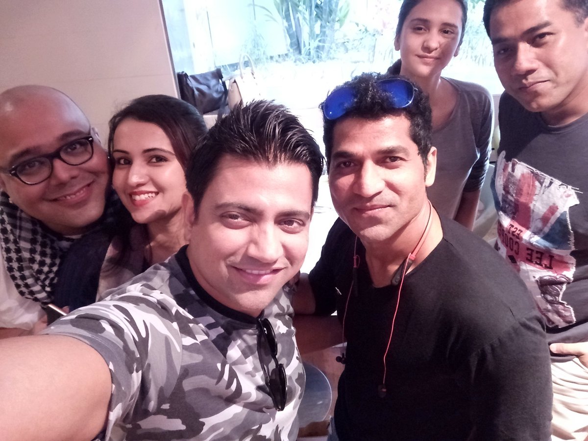 letsfface's tweet photo. When Baba Yadav joined the FFACE Team for a judgement! It was such a pleasure to host him! @itsneilroy @kaustavsaikia @Indroneelm https://t.co/LbMTpUGMpm